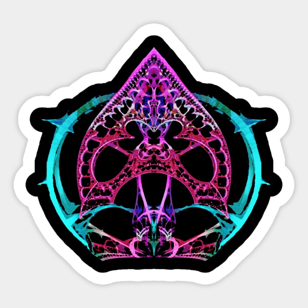 Fractal Ace of Spades Sticker by dammitfranky